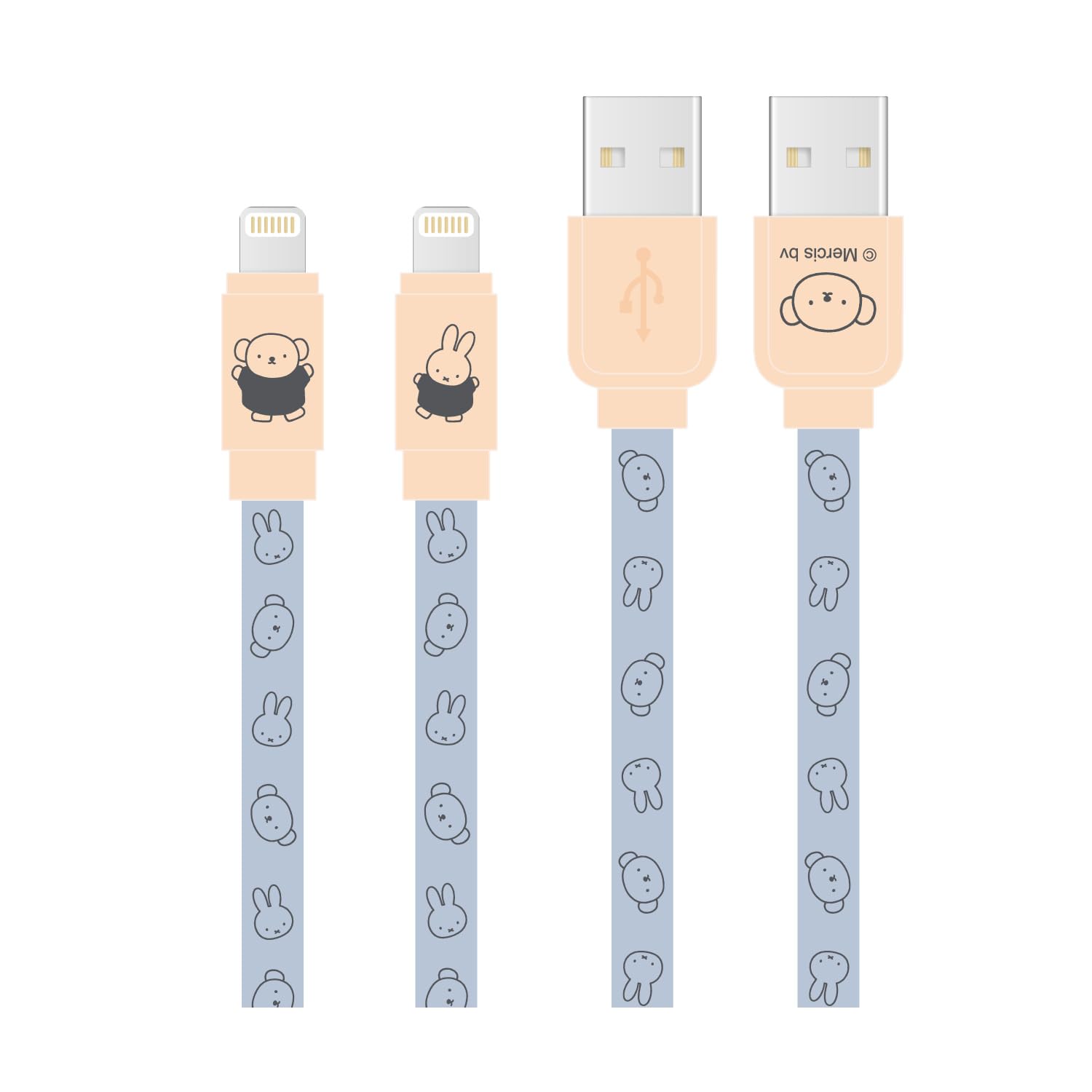 

Gourmandies Miffy Lightning Compatible Sync & Charging Cable, Miffy & Boris MF-387C