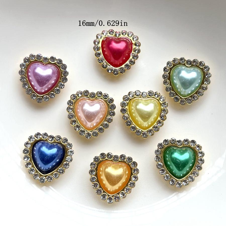 10 STK tilfeldig blandet farget kjærlighetssying rhinestone kjoler dekorert utklippsbok DIY smykker dekorativt tilbehør