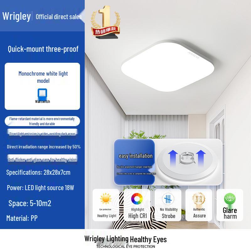 Marken-Deckenleuchte - Vielseitig für Flur, Gang, Küche, Badezimmer, Schlafzimmer oder Balkon