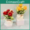 Plastic Rose Flower Arrangement Decorative Plant For Home Desk Decoration