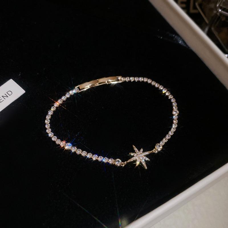 French simple zircon geometric mango bracelet light luxury high-end bracelet fashion exquisite jewelry design sense niche