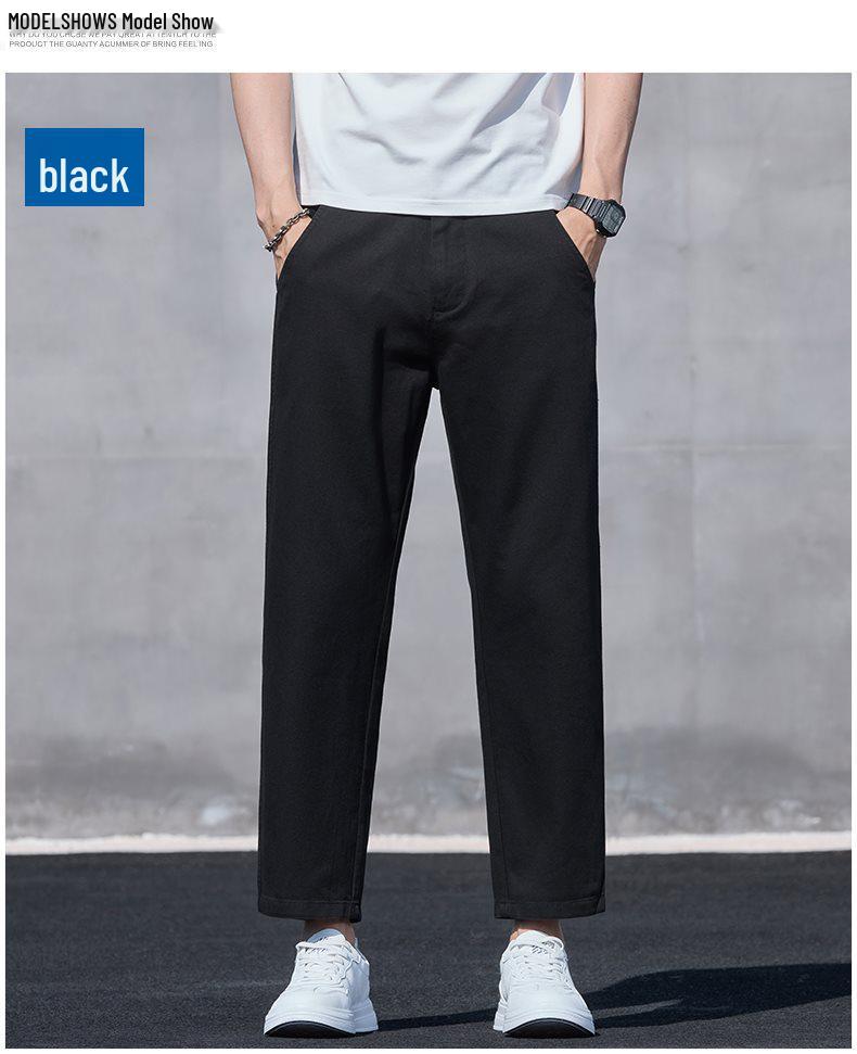 Men's Slim Straight Loose Business Casual Wide-Leg Pants for Spring/Summer