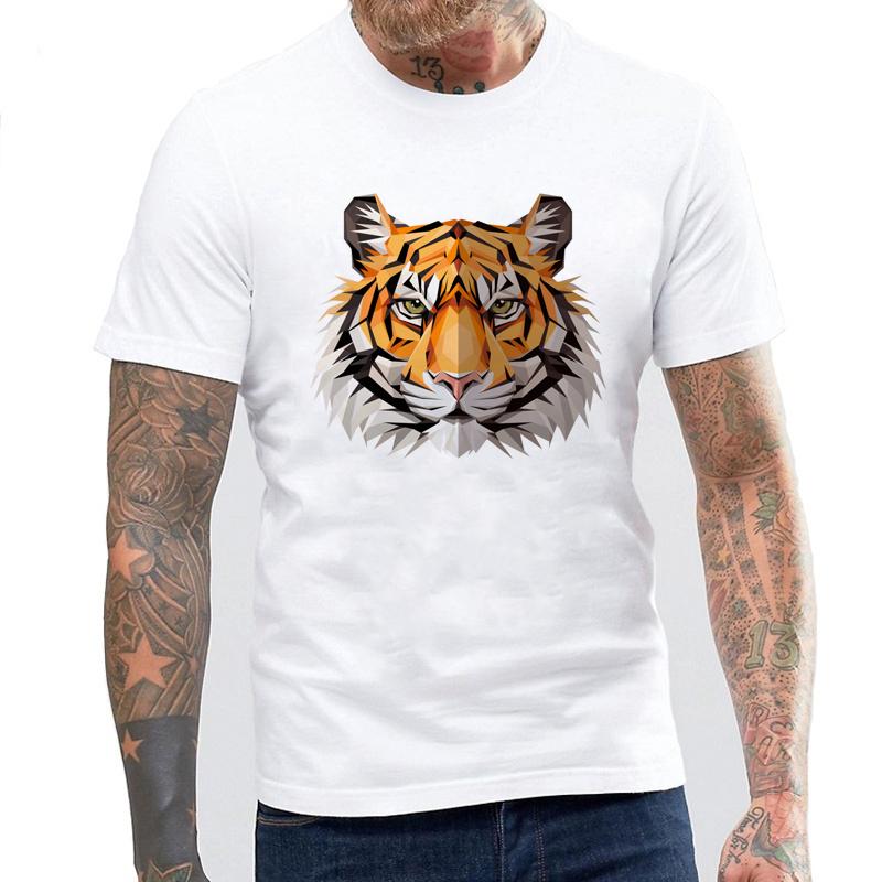 Low Poly Tiger Face T Shirt 