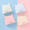 Soft & Breathable Fetal Caps Cotton Bear Ear Baby Hat for Newborns Elastic Hat Lovely Infants Bonnet for 0-6 Months
