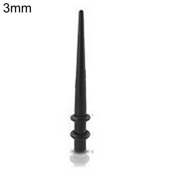 Dispositif de prise conique d'extenseur d'oreille de forme de cône acrylique droit noir