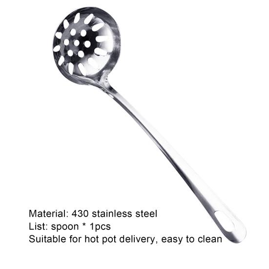 Soup Ladle Colander Resistant Spoon High Temperature Handle Long Stainless Steel Hanging Hot