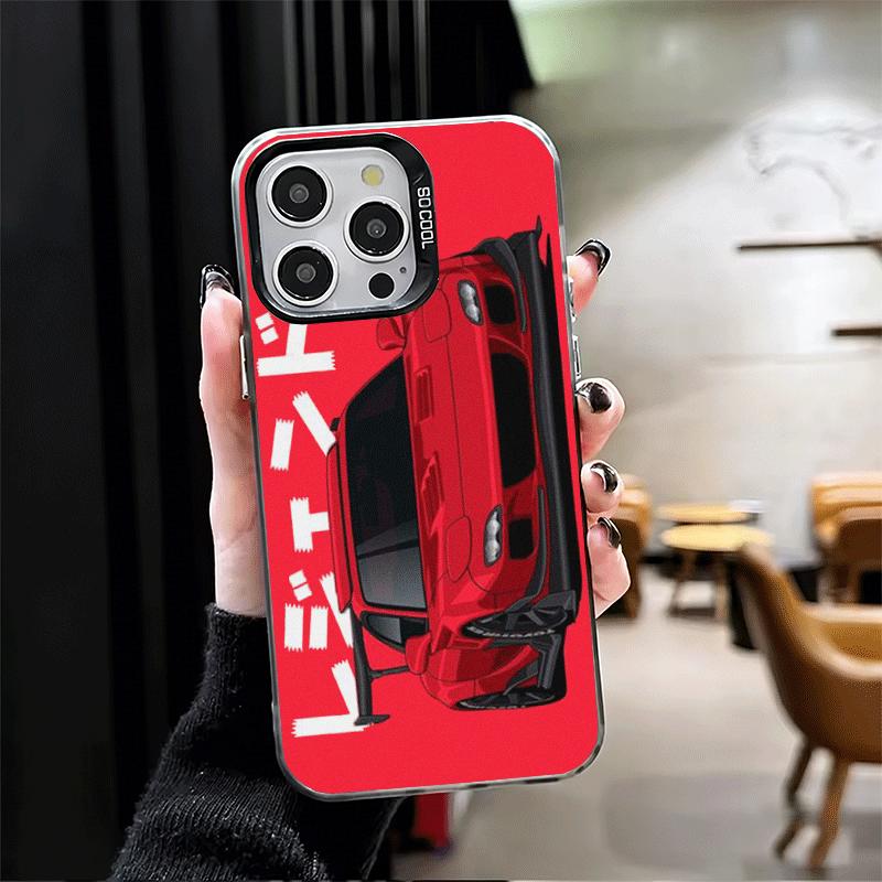 JDM Tokyo Drift Sports Car Soft Phone Case for iPhone 15 16 17 Pro Max 17Air 16E 14 Plus 13 12 Mini Shockproof Cover Back Shell
