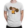 Cheburashka Poster Men TShirt Cheburashka Crewneck Tops 100% Cotton T Shirt Humor High Quality Birthday Gifts