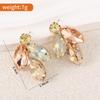 Pinkdudu Crystal Stud Earrings Multi-Layer Alloy Rhinestone Earrings Versatile Sparkling Jewelry PD2406