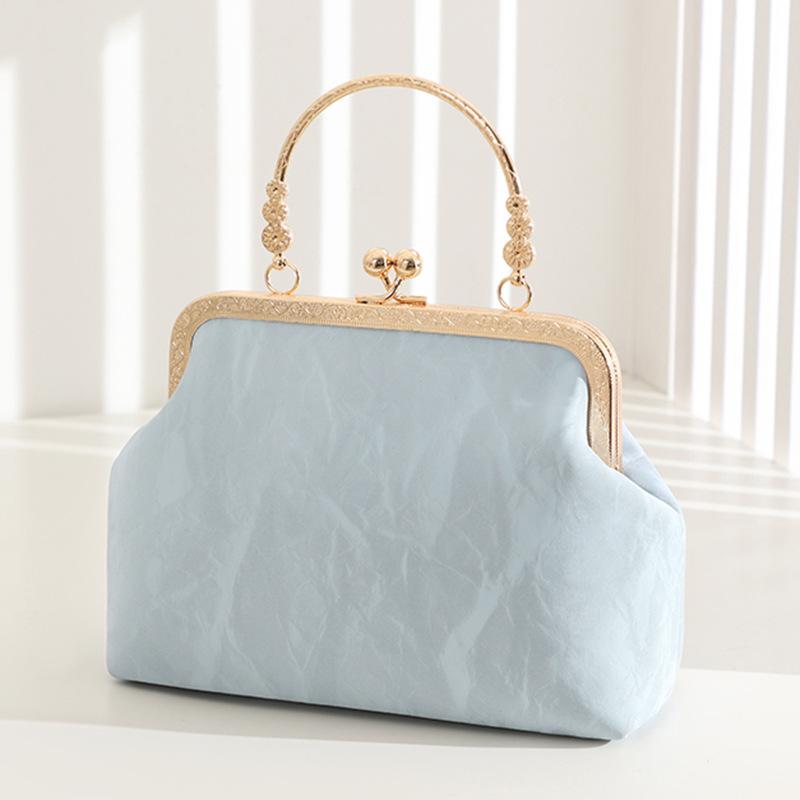 

Маленькая квадратная сумка-ракушка Новая женская сумка На плечо Кроссбоди Жемчужная сумка Простая и элегантная Универсальная вечерняя сумка для ханьфу