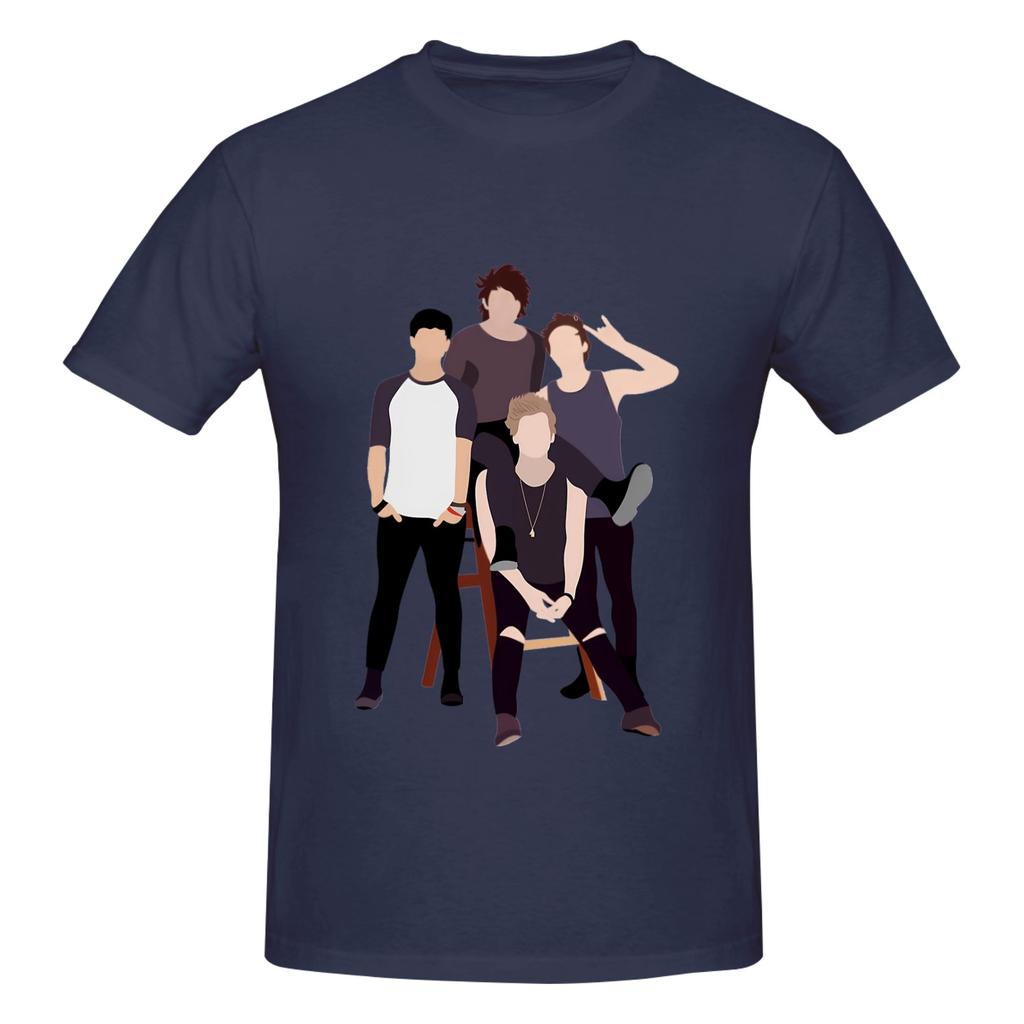 1 Piece Team Novelty 100 Cotton Tshirt 5sos Tees Tops For Unisex