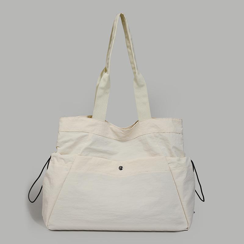 

Вместительная тканевая сумка женская осенне-зимняя универсальная на плечо, сумка-тоут для поездок на работу, многофункциональный рюкзак белый