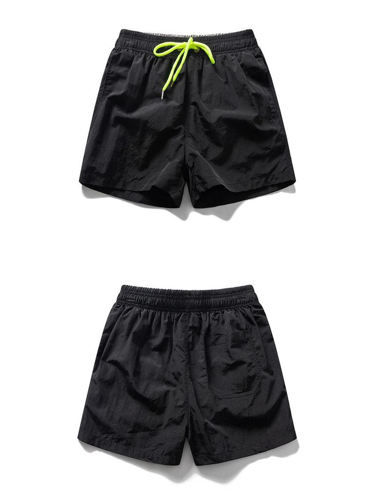 Men's Trendy Color-Block Summer Beach Shorts: Loose-Fit, Casual Sportswear