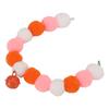 Pet Collar Soft Lightweight Plush Balls Cute Dog Cat Collar with Bell for Party DailyOrange 34cm