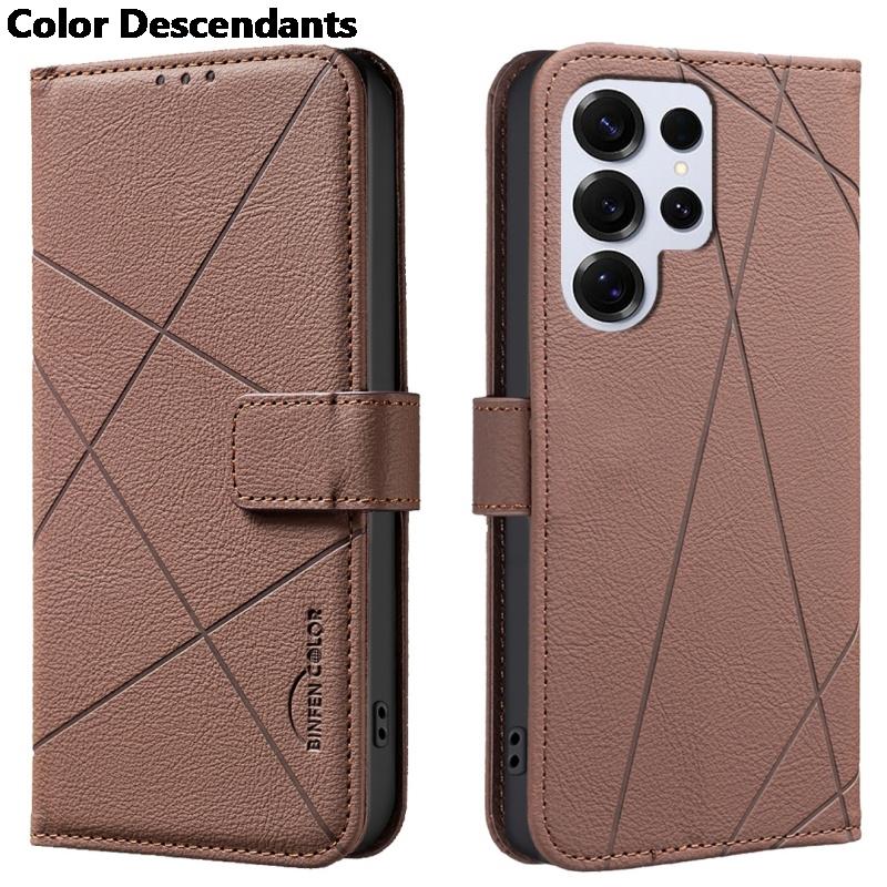 Luxury Wallet Magnetic Flip With Card Leather Phone Case for Samsung Galaxy S25 Edge S24 Ultra S23 Plus S22 S21 FE M23 M13 Cover