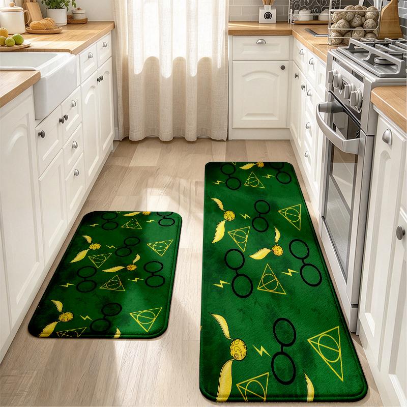 Harry Potter Flannel Kitchen Mat Christmas Soft Area Rug Non Slip Floor Carpet Home Decoration
