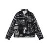 Palace X Lotties Collab Hand-Painted Floral Jacket Unisex Outerwear Black P20JK002