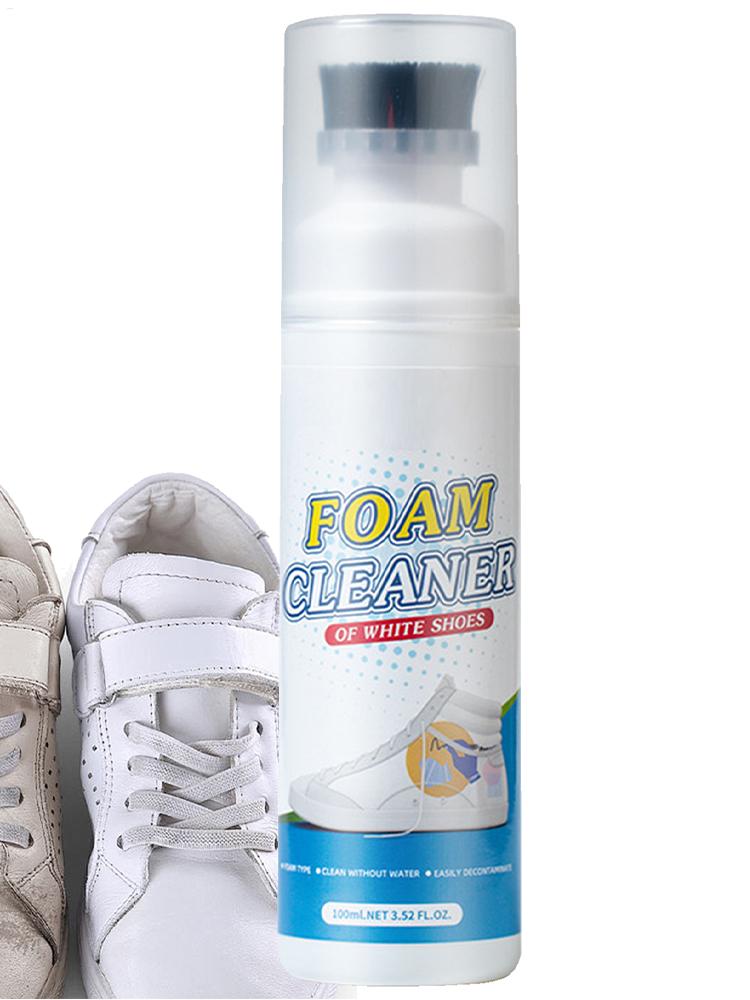 100ML Portable White Shoe Foam Cleaner Shoe Cleaner With Brush Shell Shoes Sneaker Cleaning Accessories Shoes Cleaning Agent