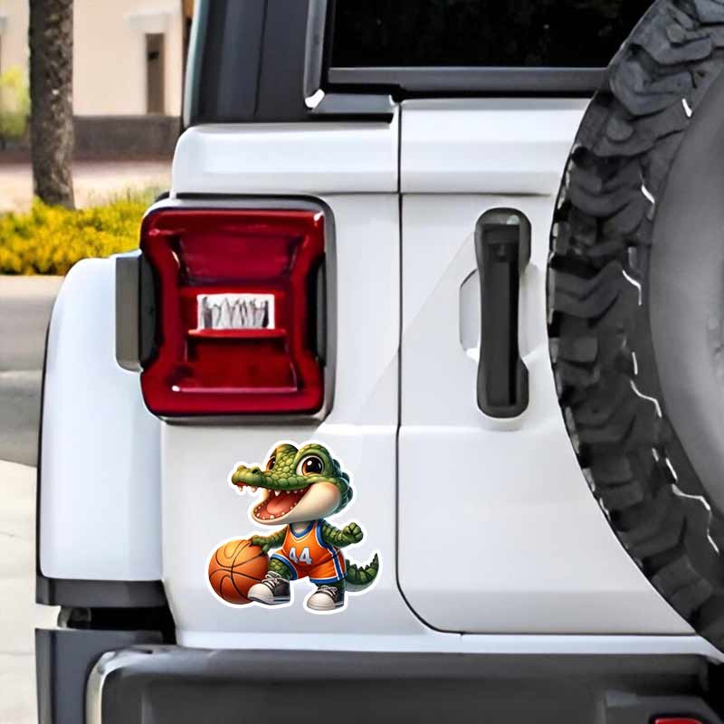 Car Sticker Animal Playing Basketball Waterproof Vinyl Decals Auto Body Window Bumper Decor Motorcycle Helmet Stickers TM217