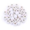 Acrylic Round Bead White Black Color with 3.6mm Big Hole Spacer Charm Beads for DIY Jewelry Making Material