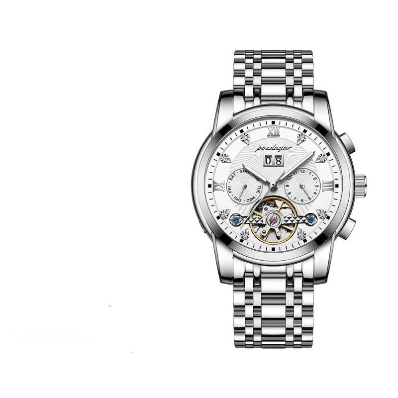 Top Brand New Men's Watch Automatic Mechanical Watch Tourbillon Waterproof Luminous Calendar Watch