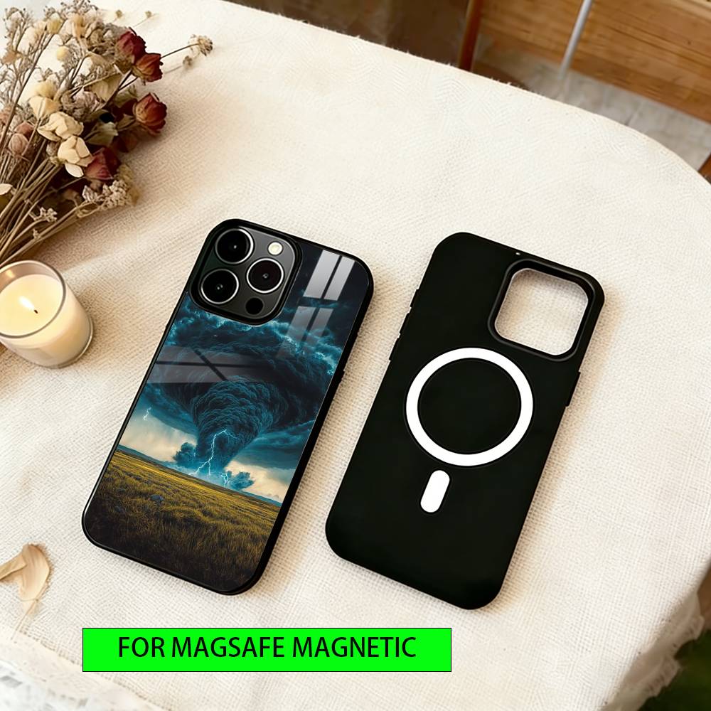 Natural Disasters Phone Case For iPhone17,16,15,14,13,12,11 Plus,Pro Magnetic For Magsafe Wireless Charging