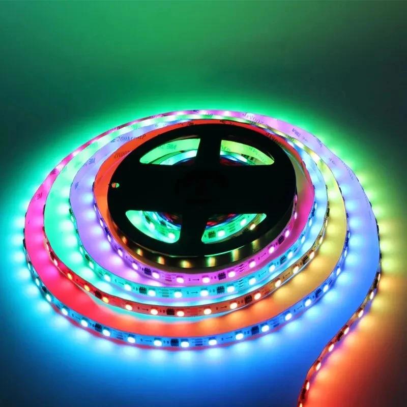DC 12V Flexible 5M LED Light Strip 5050 Waterproof Strip 60LED/M White RGB Light Tape Home Decoration Lighting Strip Lamp