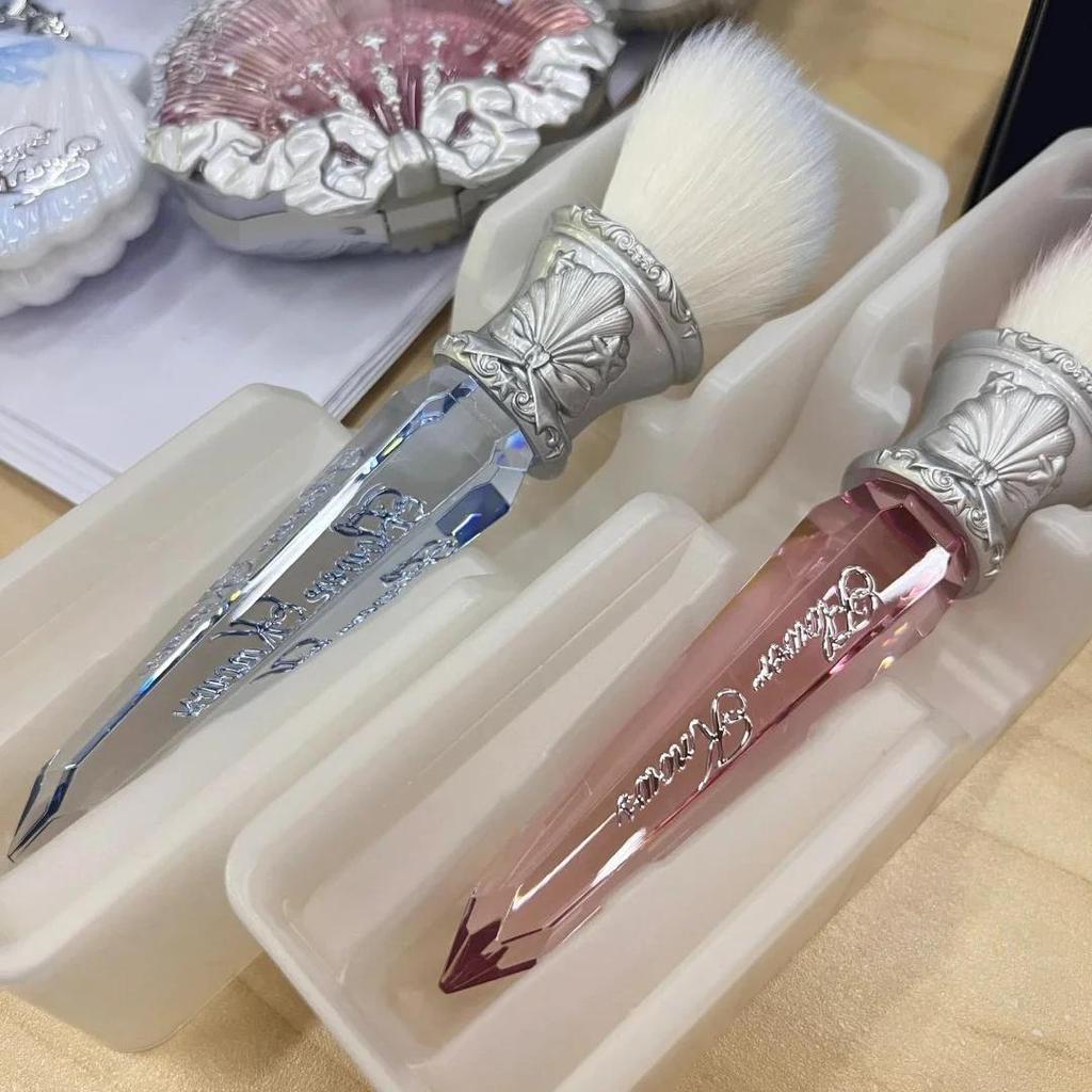 Flower Knows Shell's Jewel Angled Blush Brush Crystal Handle Contour Highlight Brush