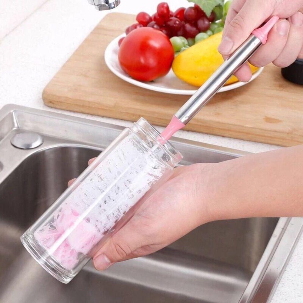 Handle Flexible Bottle Cleaning Brush Cup Washing Brush Clean Tool Decontamination Bottle Brush