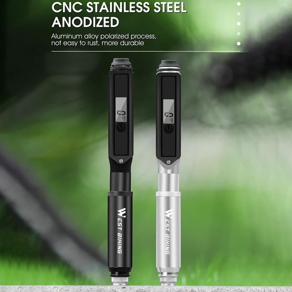 Handheld Tire Pump Aluminum Alloy Telescopic Bike Pump With Built-in Inflation Hose for MTB