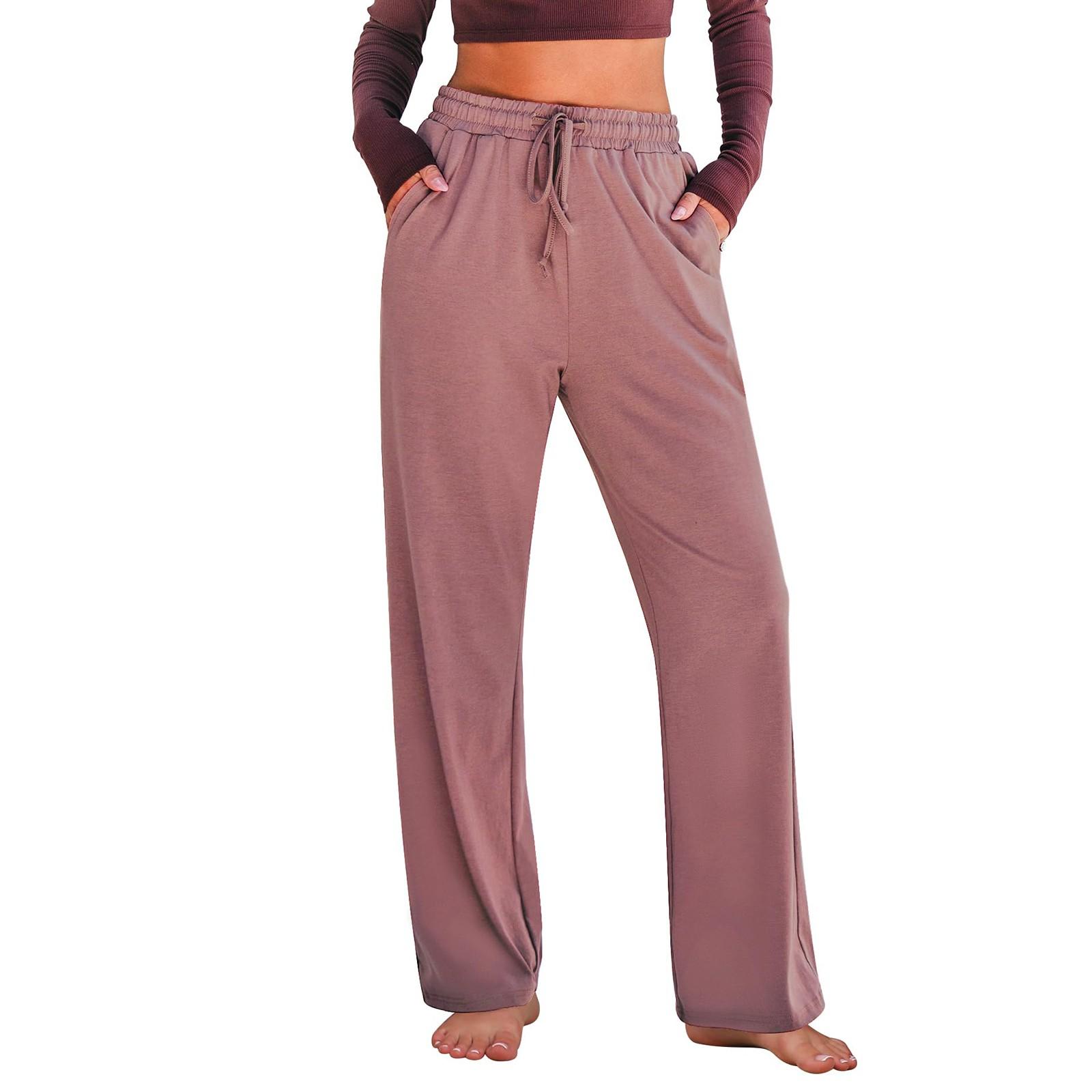 

Женские зимние спортивные штаны, однотонные повседневные брюки, женские флисовые спортивные штаны, широкие прямые брюки L