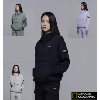 Dames S Geweven Stretch Hoodie Anorak N241wft180