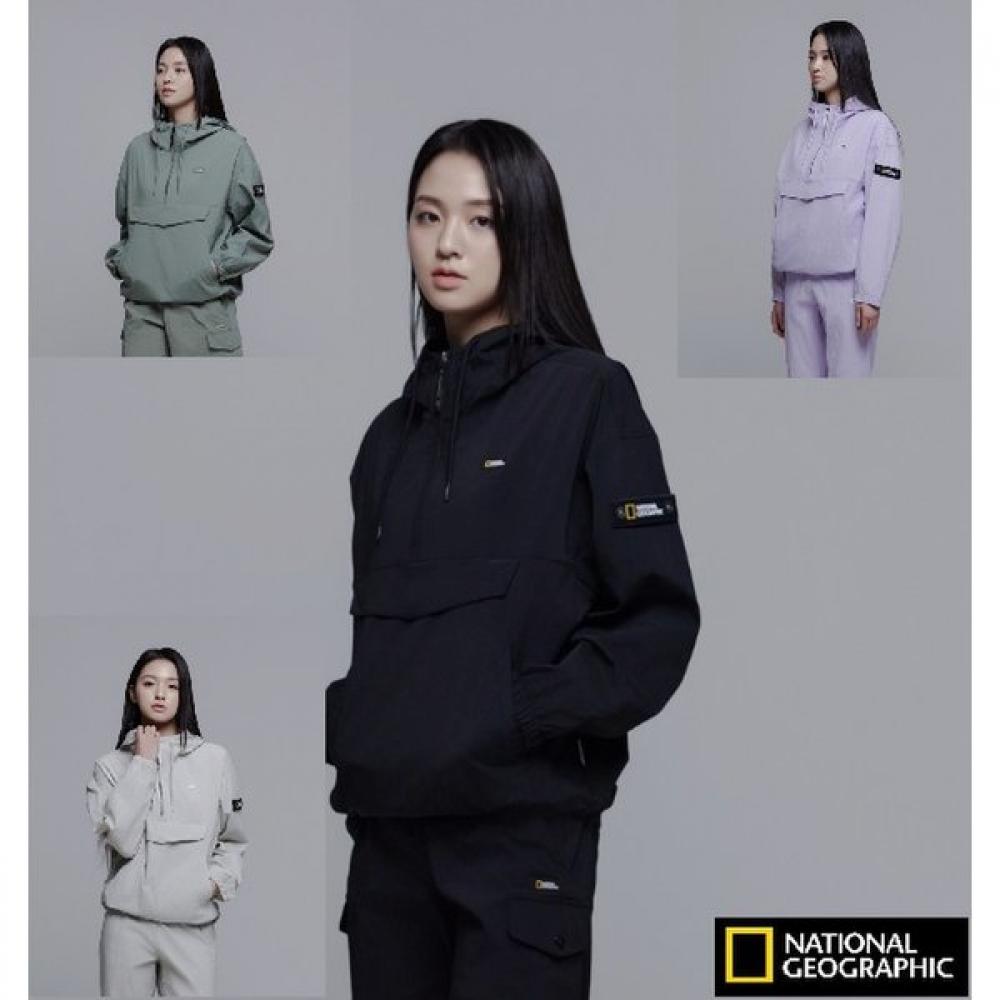 

National Geographic Women S Woven Stretch Hoodie Anorak N241wft180 LICHEN KHAKI/85(XS)