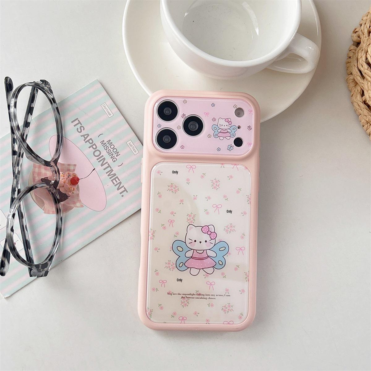 

Floral Cat Cartoon iPhone 15 & 17/16 Pro Max Anti-Fall Case 16 Pro Max