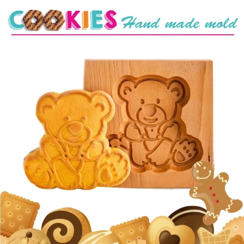 Moules à biscuits pour la pâtisserie Cutter à biscuits en bois Moules 3D pour biscuits en pain d'épice Presse pour gâteaux Gaufrage Citrouille Ustensiles de boulangerie Tampons