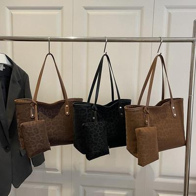 Leopard Print Women Shoulder Bag For Commuting Daily Used Casual Tote Bag Large Capacity Ladies Handbags And Purses