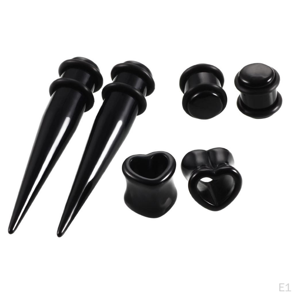 48-teiliges 14G-0000G Acryl Ohrdehner-Set Kegel Herz Tunnel Plug