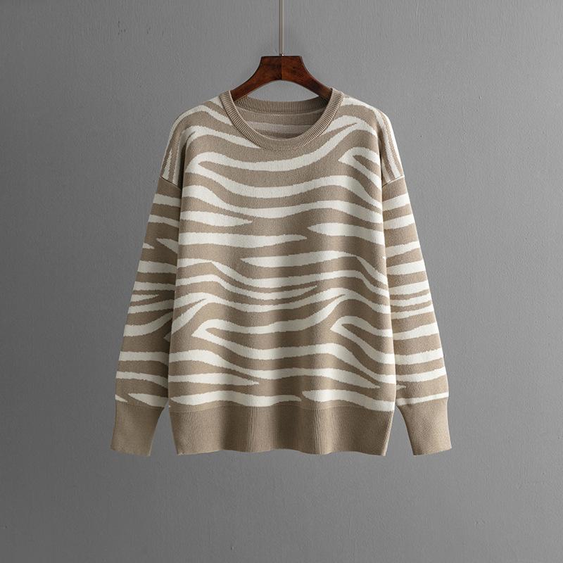 Kuz Qish Dangasa Shamol Keng O-yoqli Pullover Sviter Kostyumi Ayollar Bir Rangli Uzun Qo'lli Trikotaj Keng Oyoqli Shim Ikki Bo'lakli To'plam