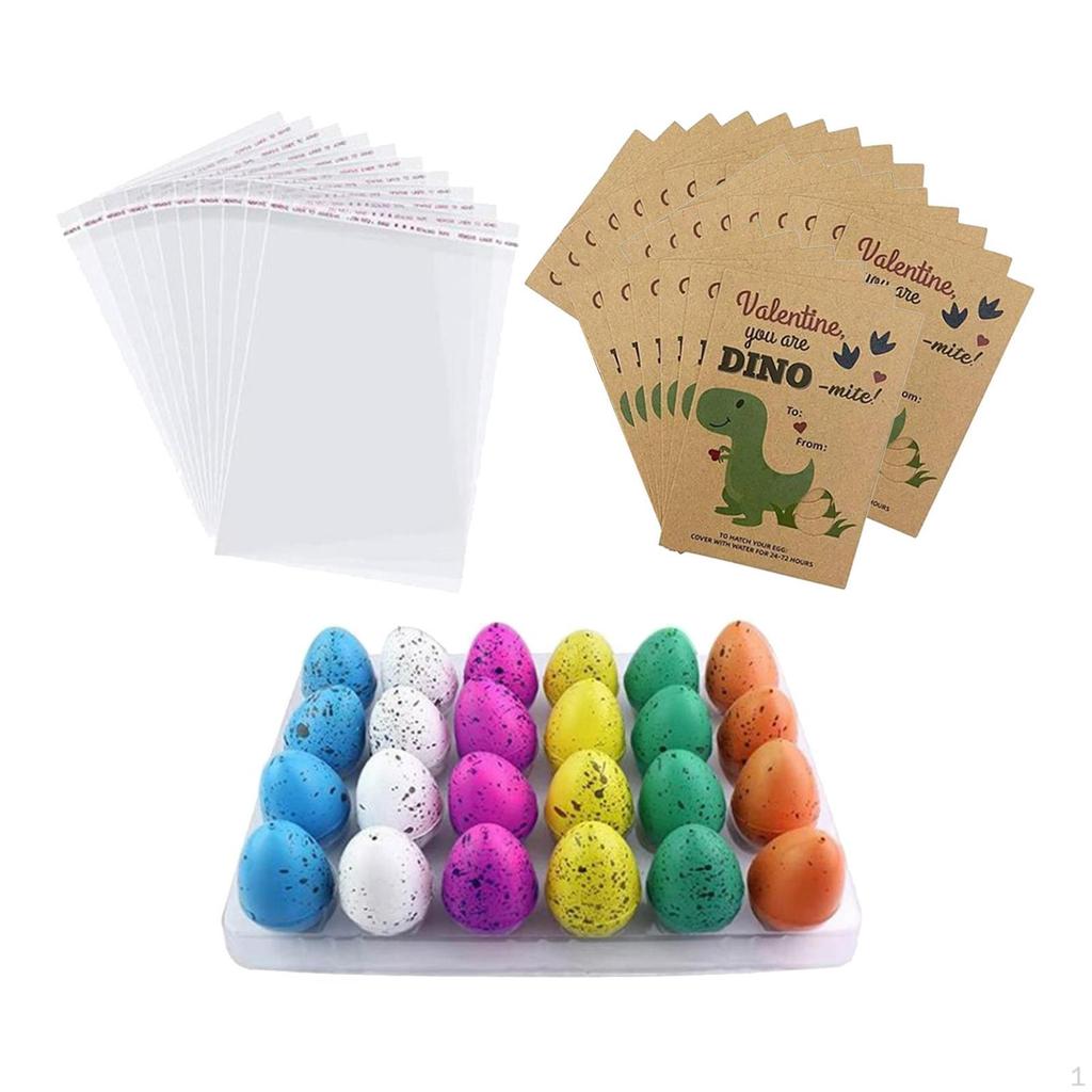 24x Hatching Dinosaur Eggs Card Bulk for Boys Kids Birthday Party Gifts