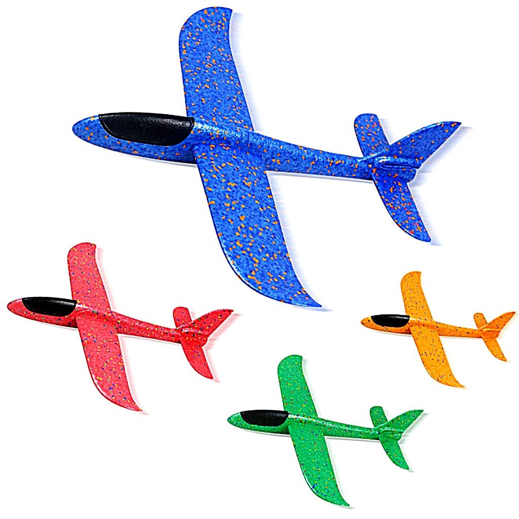 Glider Park Model Horizontal Rotating Toy [TradeWind] Hand-launched Airplane, Hand-launched, Assembly, Play, Aircraft, Flight, Flight, (Red/Orange)