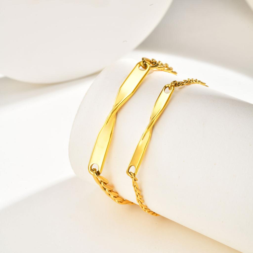Simple And Fashionable Women'S Stainless Steel Grinding Mobius Bracelet Versatile, Jewelry Br-2557