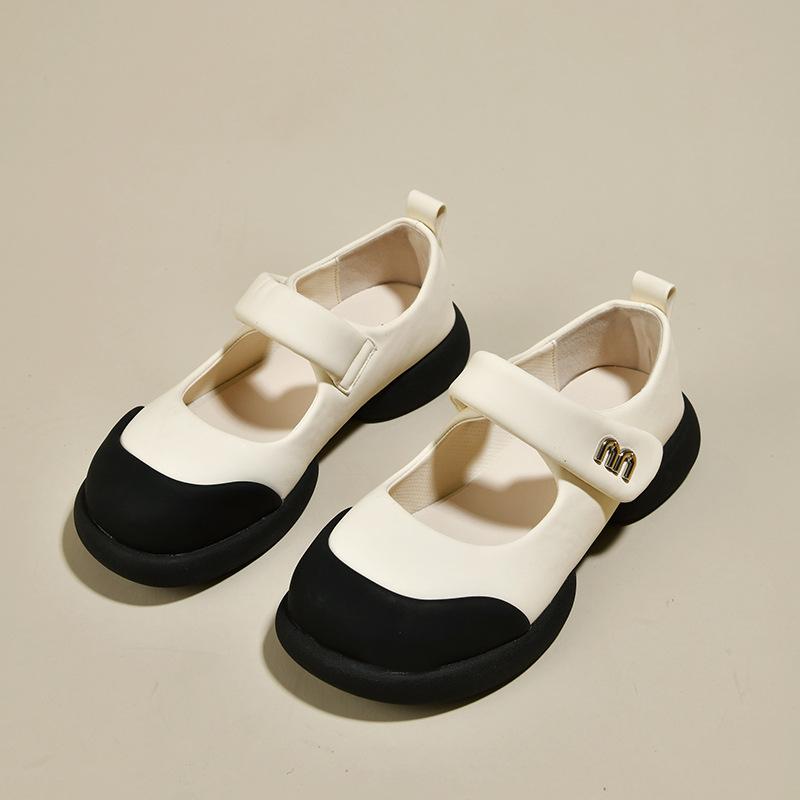 Mary Jane shoes women's new summer sandals platform-soled small leather shoes Velcro not tired feet women's shoes soft-soled single shoes
