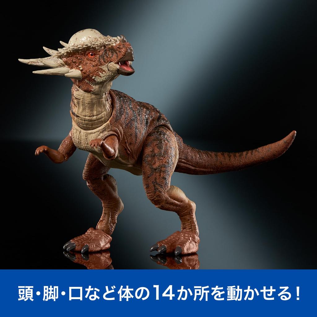 Mattel Jurassic World Hammond Collection Stygimoloch Figure for Moving Dinosaur Inches Ages JDJ10 Kids, Toy, Large, Approx. 7.7 Long, 8+, Brown,