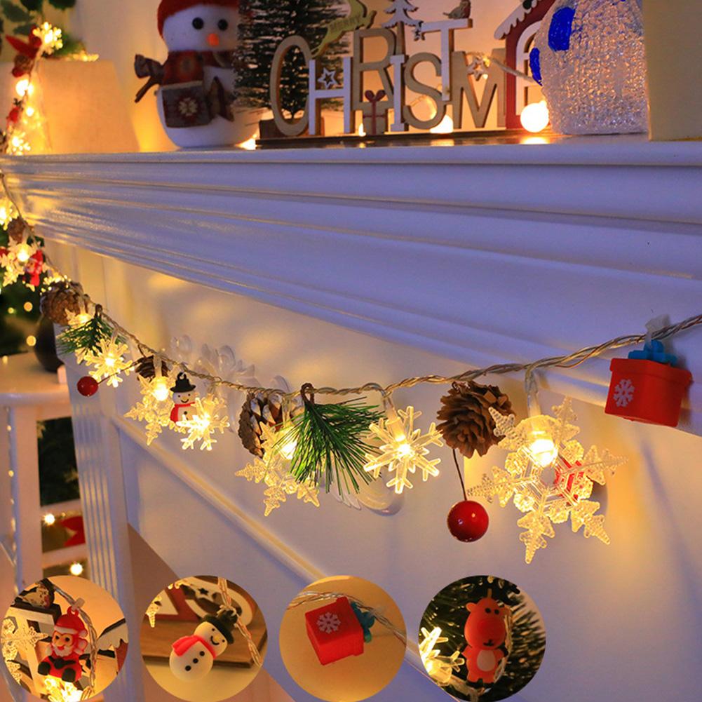 3M 30 LED Christmas Garland Battery Operated Christmas Garland Decoration Lights Xmas Lights New Year Holiday Party Decorations