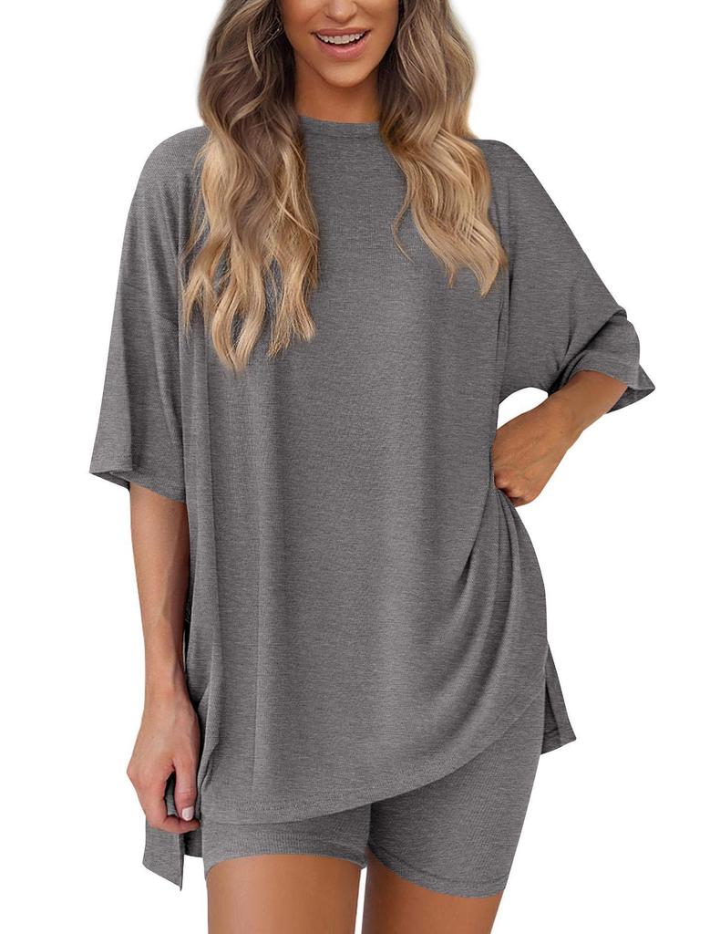 Set Pigiama Donna Casual Solido Colorato Largo Estate 2026 Europeo & Americano