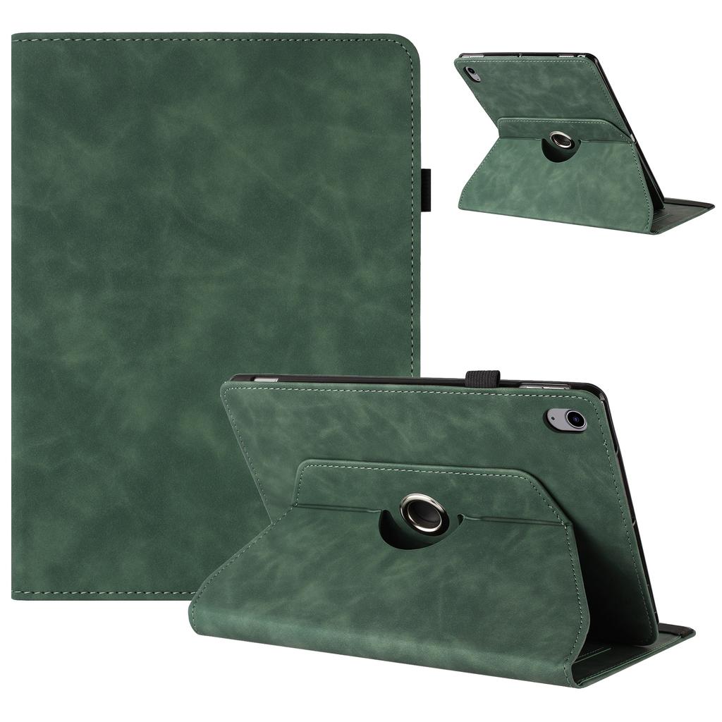 Tablet Case For iPad Air 11 (2025)/(2024)/Air (2022)/(2020) Rotating Stand Solid Color PU Leather Cover