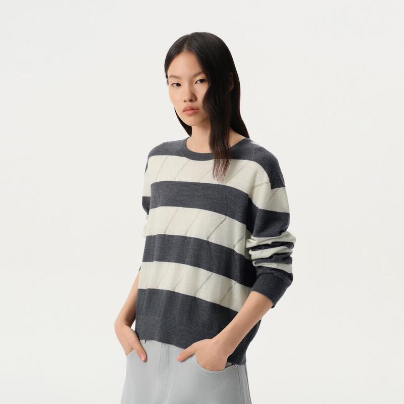 Broadcast Women's Striped Wool Knit Pullover