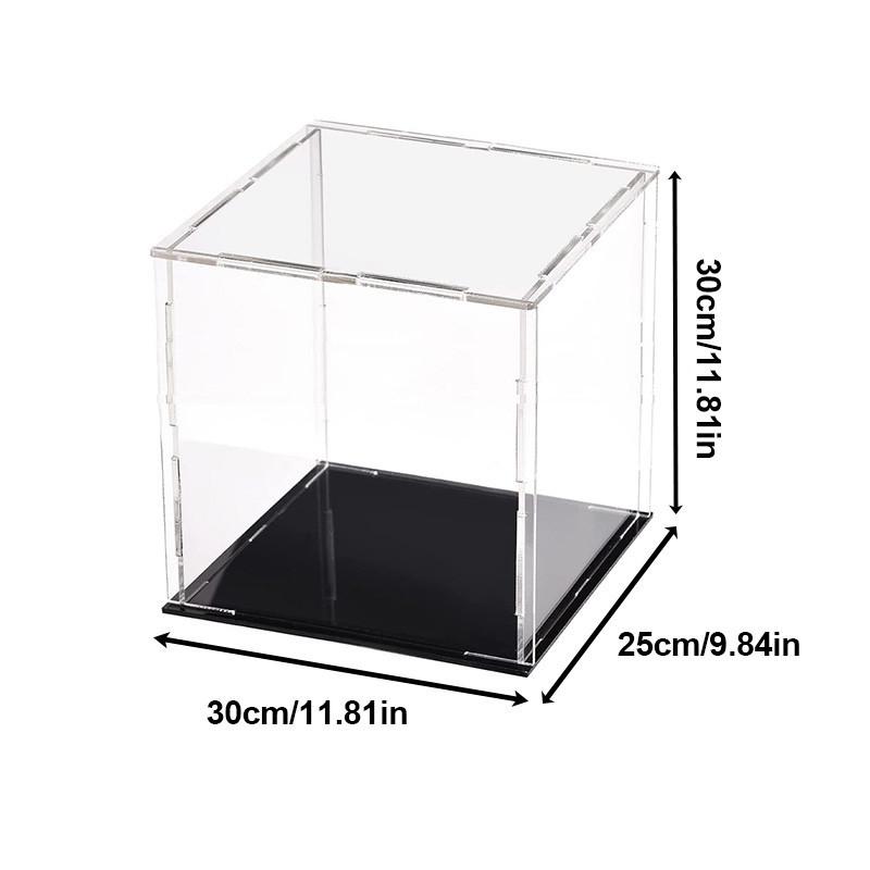 Акриловая витрина разных размеров для коллекционных предметов Сборная прозрачная акриловая коробка Защитная витрина для фигурок Организация игрушек 30*25*30cm