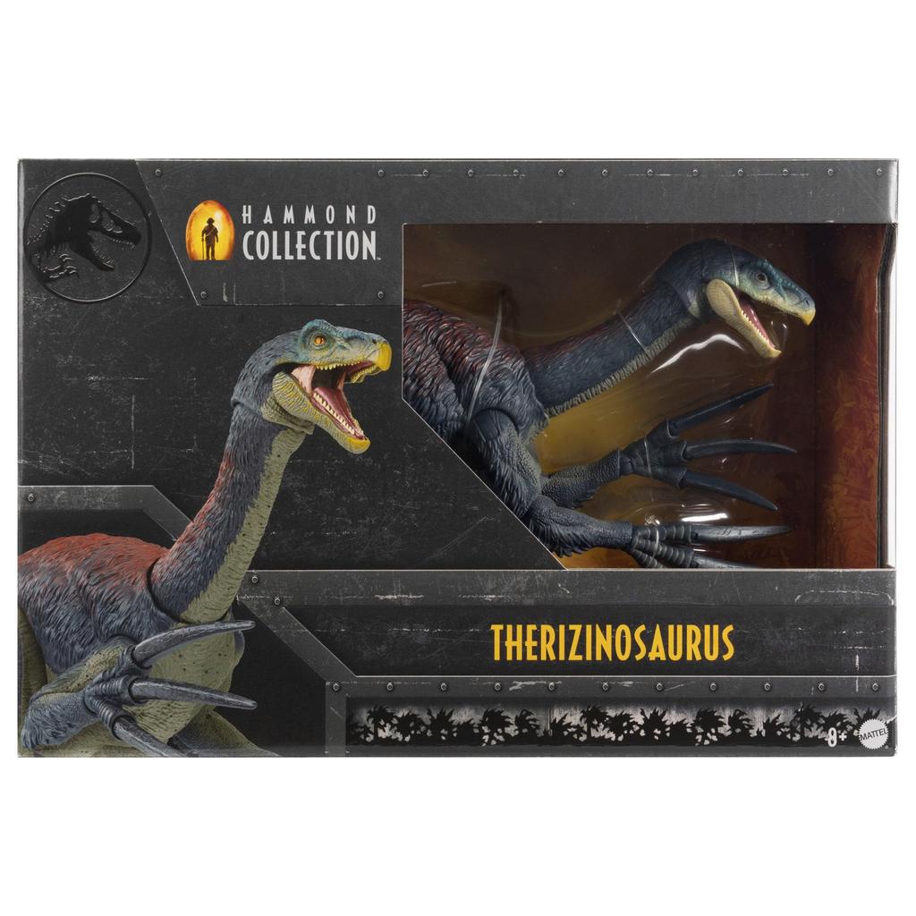 Mattel JURASSIC WORLD Hammond Collection Therizinosaurus Figure Dinosaur Toy Total 44cm Ages 8 and Up Green HXP73 Children's Length Approx.