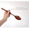 Wooden Spoon Fork Bamboo Kitchen Cooking Utensil Tools Soup-Teaspoon Tableware KTY